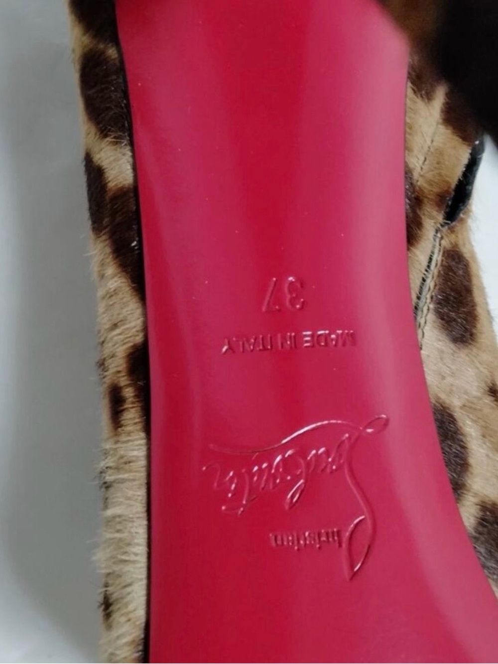 NWOT Christian Louboutin Leopard-Print Calf hair Ankle Boots - Picture 5 of 7